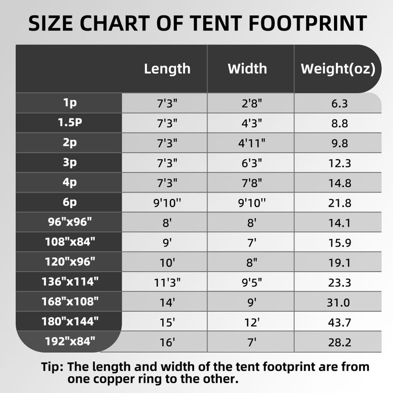 Clostnature Tent Footprint - Waterproof Camping Tarp  Heavy Duty Tent Floor Saver  Ultralight Ground Sheet Mat for Hiking  Backpacking  Hammock  Beach - Storage Bag Included - Image 3